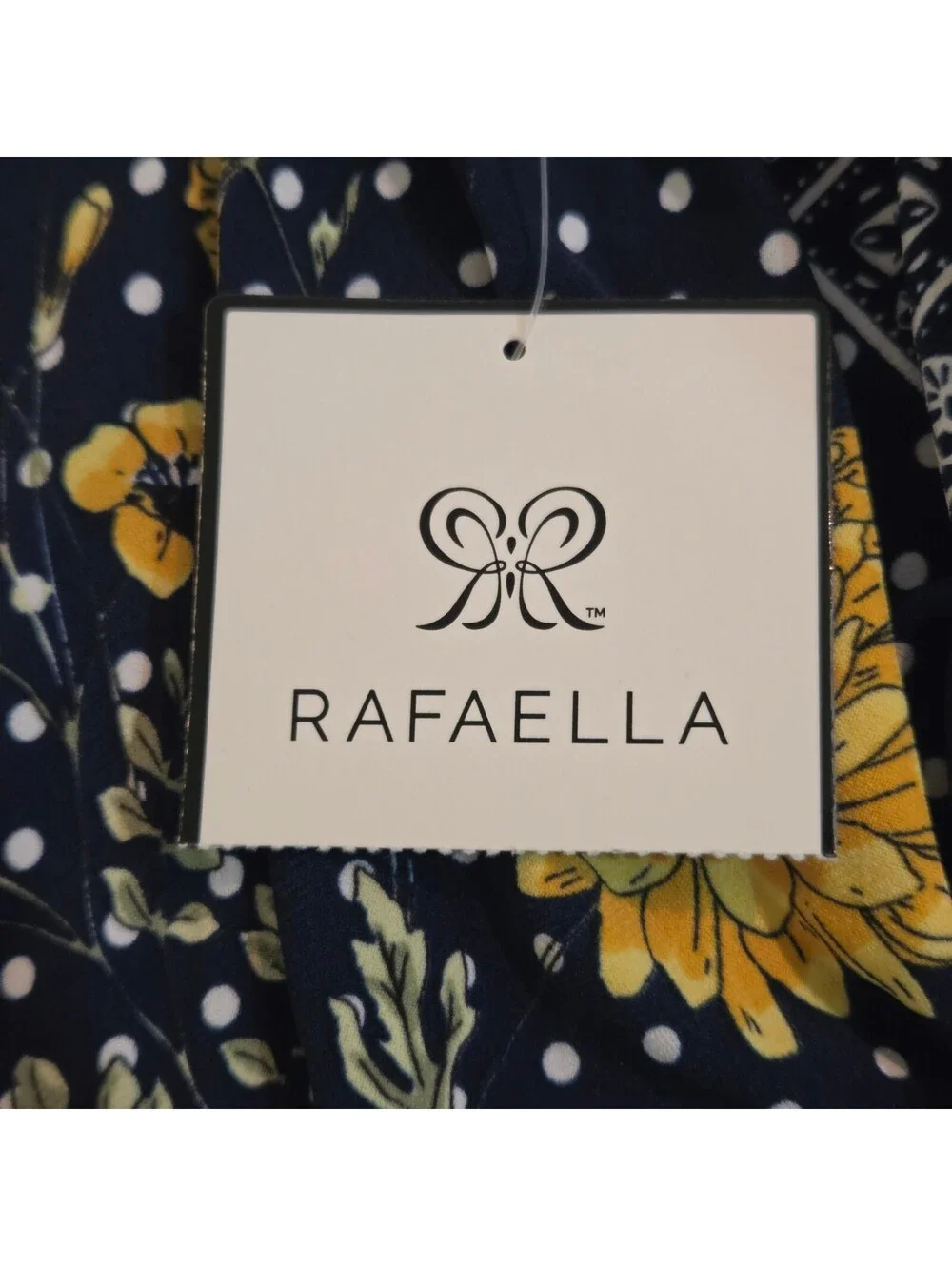 Rafaella Mediterranean Blue Floral Wrap Dress XL